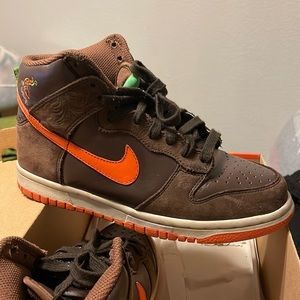 Women's Nike Dunk High Premium DK CINDER ORA BL-BIRCH-GR BEAN